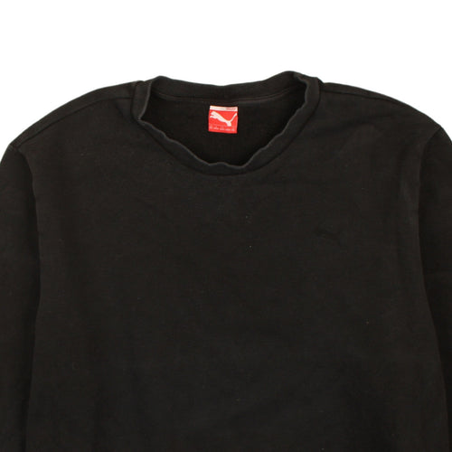 Puma Mens Black 2XL Pullover Sweatshirt Crew Neck Fleece Top