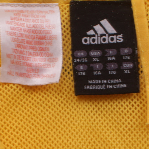 Adidas Men's Yellow XL Sports Full Zip Lightweight Jacket
