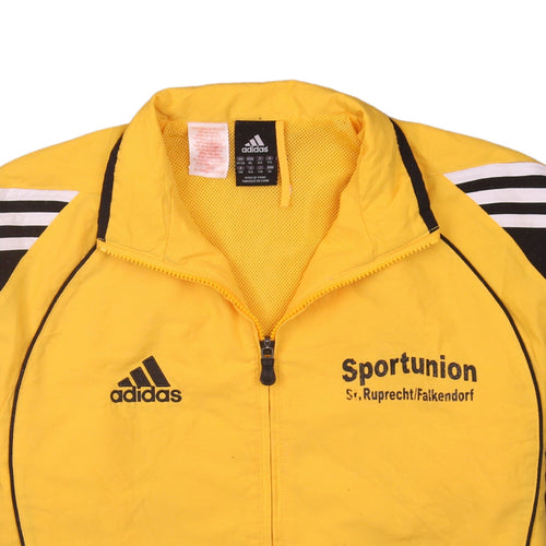 Adidas Men's Yellow XL Sports Full Zip Lightweight Jacket