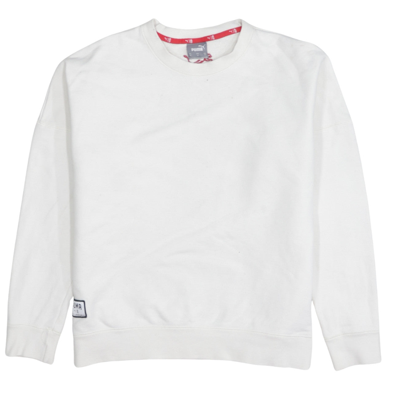 Puma Men's White Crew Neck Pullover Sweatshirt XS