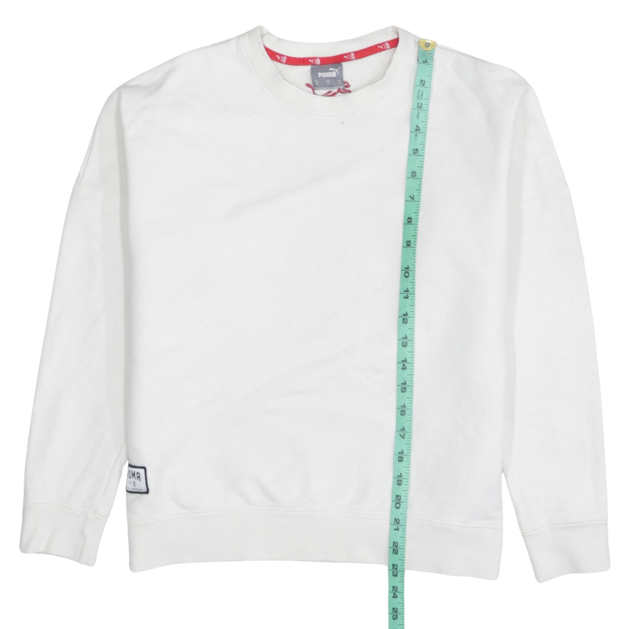 Puma Men's White Crew Neck Pullover Sweatshirt XS