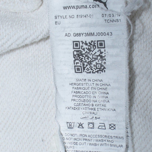 Puma Men's White Crew Neck Pullover Sweatshirt XS