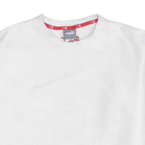 Puma Men's White Crew Neck Pullover Sweatshirt XS