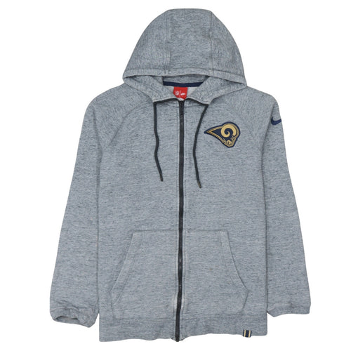 Nike NFL Los Angeles Rams Men's Grey Full Zip Hoodie Jacket Size M