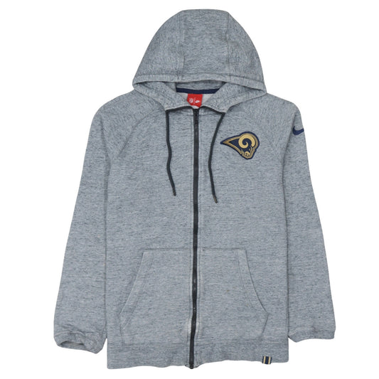 Nike NFL Los Angeles Rams Men's Grey Full Zip Hoodie Jacket Size M