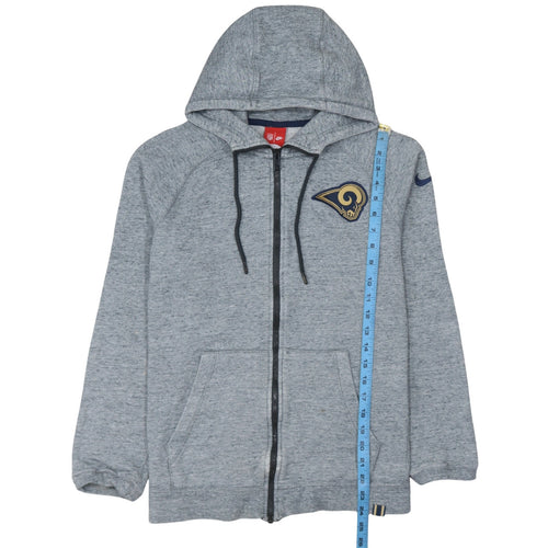 Nike NFL Los Angeles Rams Men's Grey Full Zip Hoodie Jacket Size M