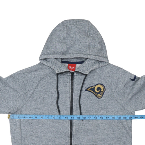 Nike NFL Los Angeles Rams Men's Grey Full Zip Hoodie Jacket Size M