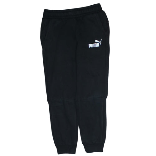 Puma Boys Black Jogger Trousers 11-12 Years Regular Fit Fleece Sweatpants
