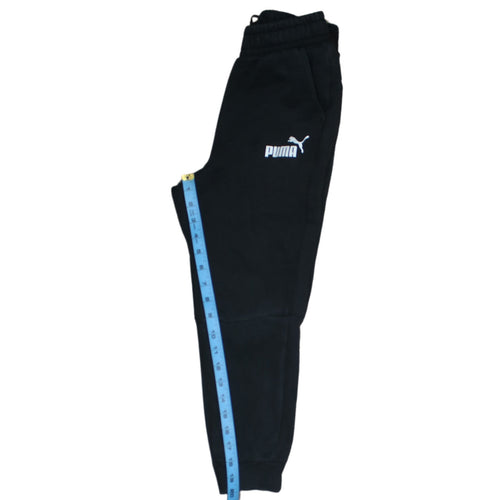 Puma Boys Black Jogger Trousers 11-12 Years Regular Fit Fleece Sweatpants
