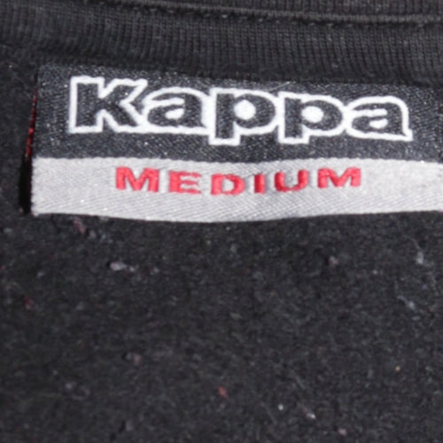 Kappa Men’s Black Medium Pullover Sweatshirt Logo Crew Neck