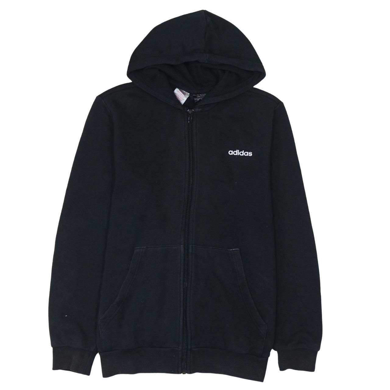Adidas Teens Black Full Zip Hoodie XL Logo Sportswear
