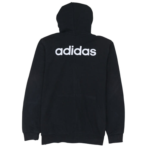 Adidas Teens Black Full Zip Hoodie XL Logo Sportswear
