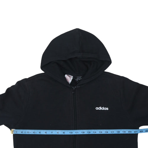Adidas Teens Black Full Zip Hoodie XL Logo Sportswear