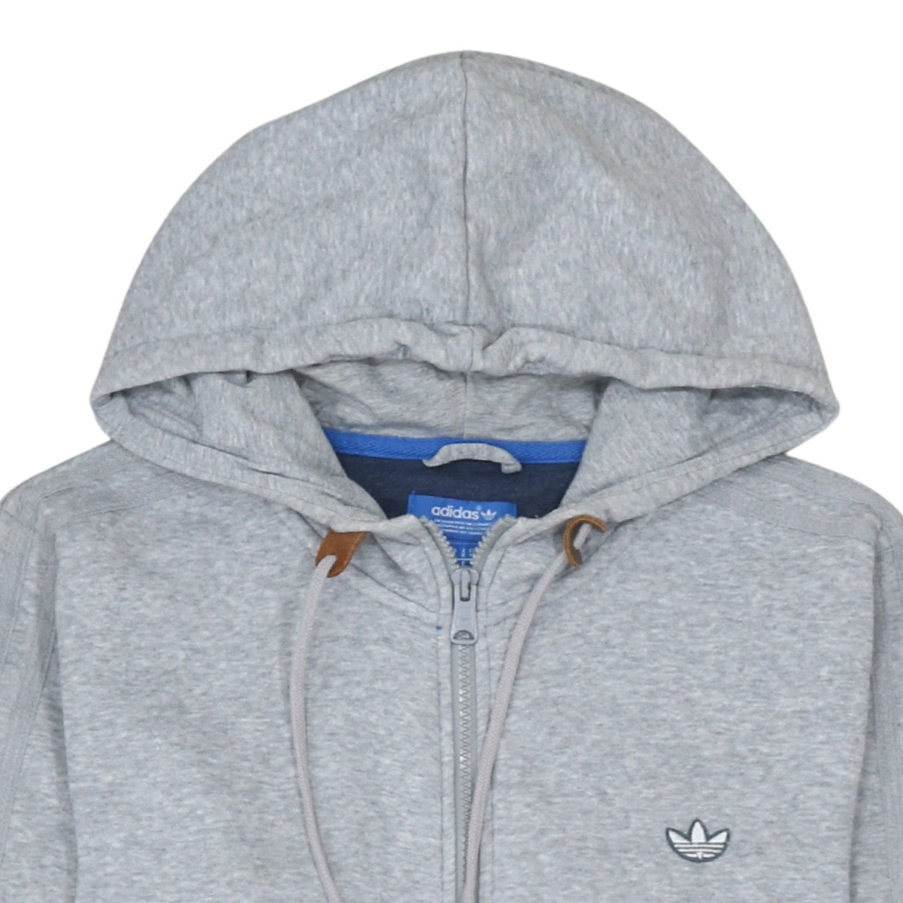 Adidas Men's Grey Full Zip Hoodie Size M Regular Fit Sportswear