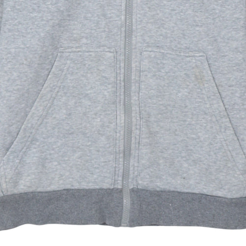 Adidas Men's Grey Full Zip Hoodie Size M Regular Fit Sportswear