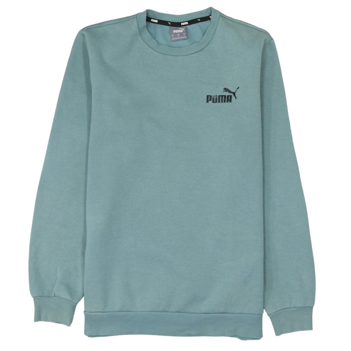 Puma Men's Green Crew Neck Pullover Sweatshirt M Regular Fit