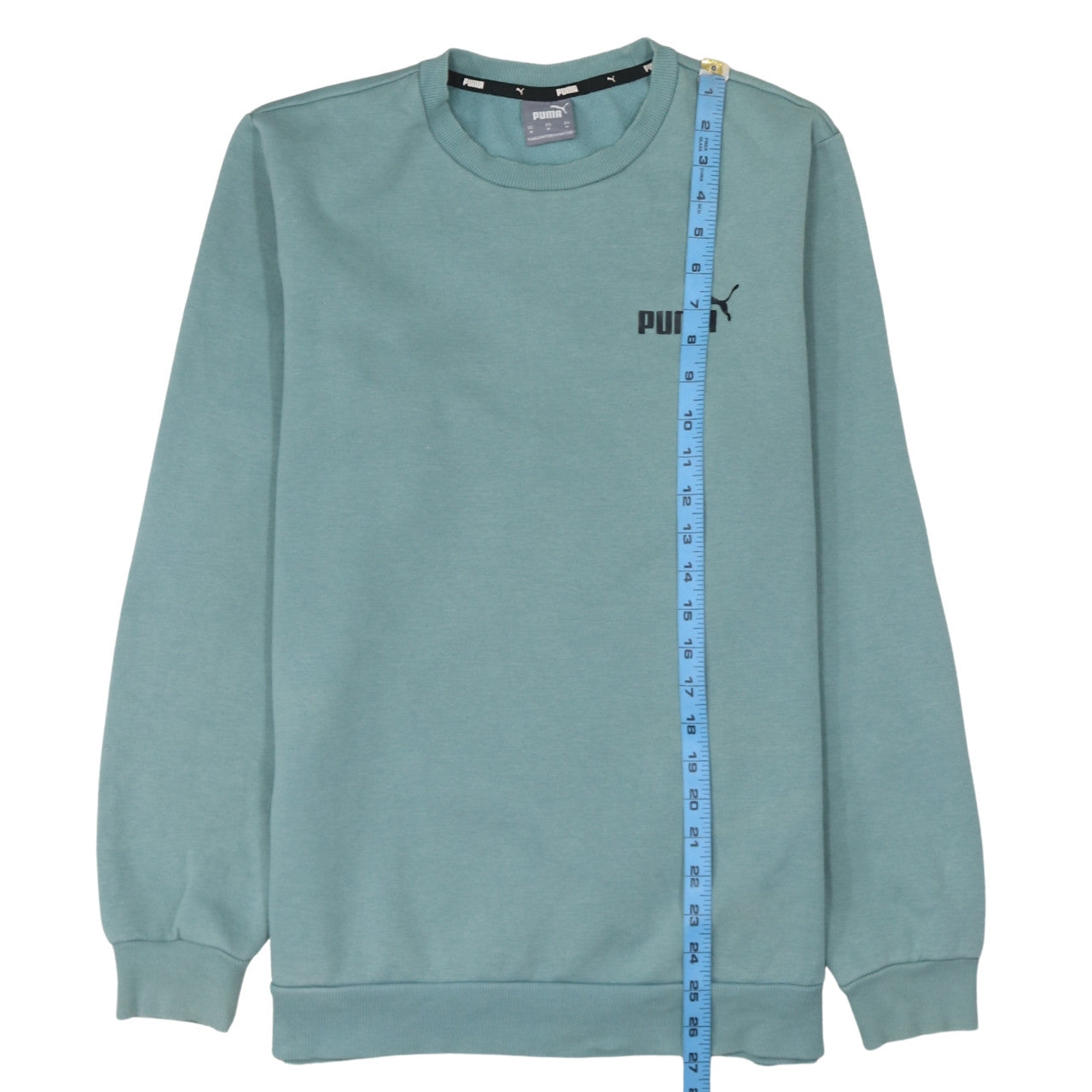 Puma Men's Green Crew Neck Pullover Sweatshirt M Regular Fit
