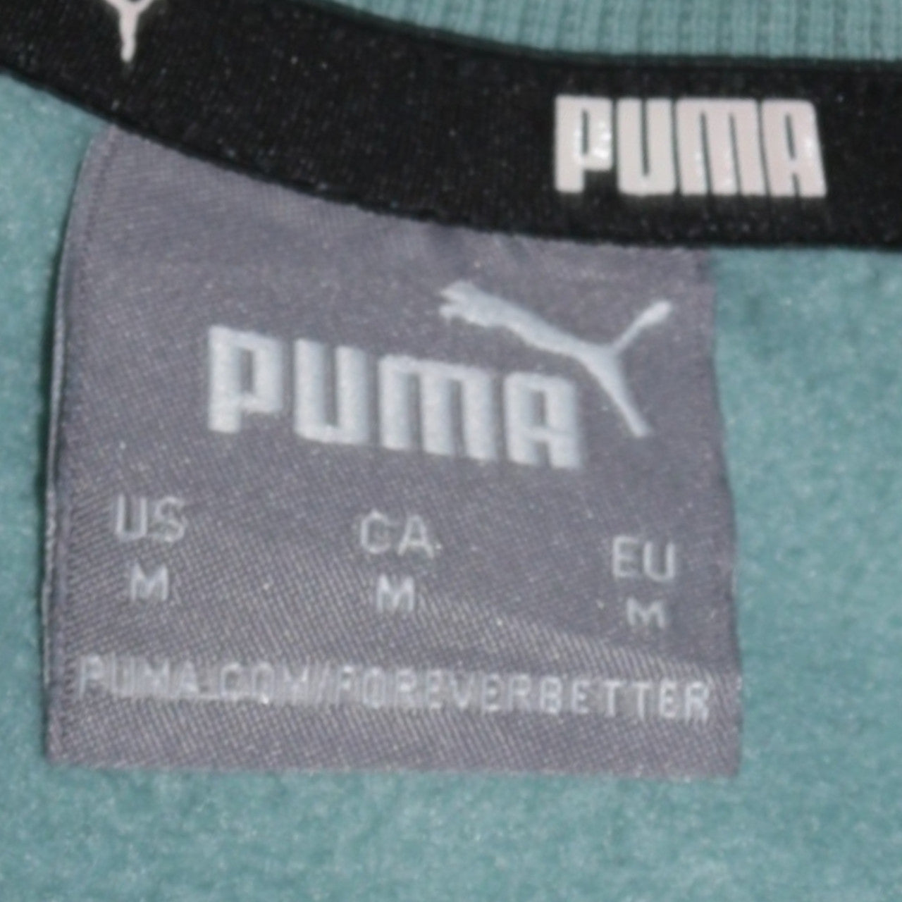 Puma Men's Green Crew Neck Pullover Sweatshirt M Regular Fit