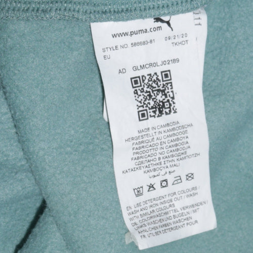 Puma Men's Green Crew Neck Pullover Sweatshirt M Regular Fit