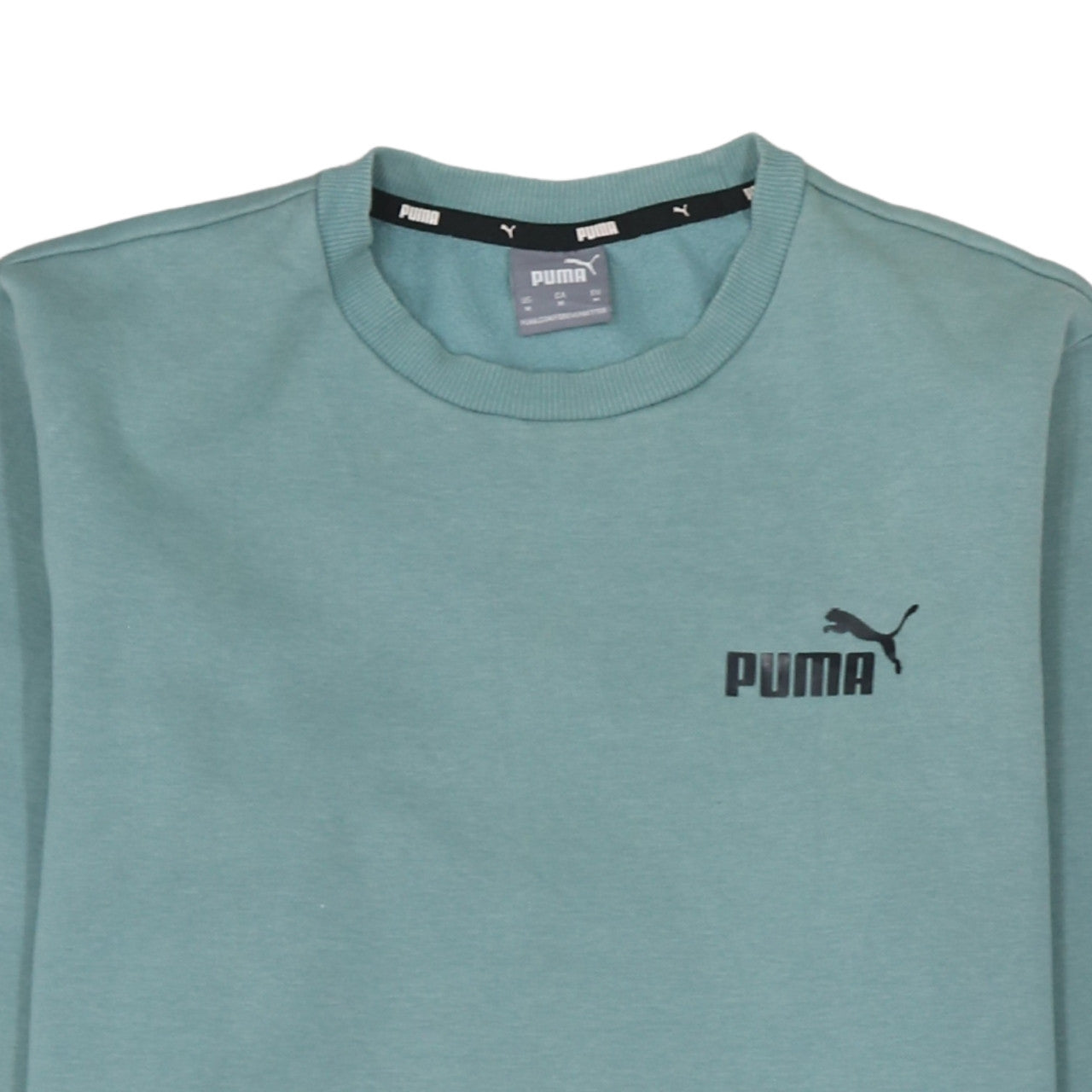 Puma Men's Green Crew Neck Pullover Sweatshirt M Regular Fit