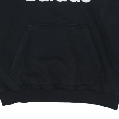 Adidas Men's Black Trefoil Pullover Hoodie Size S