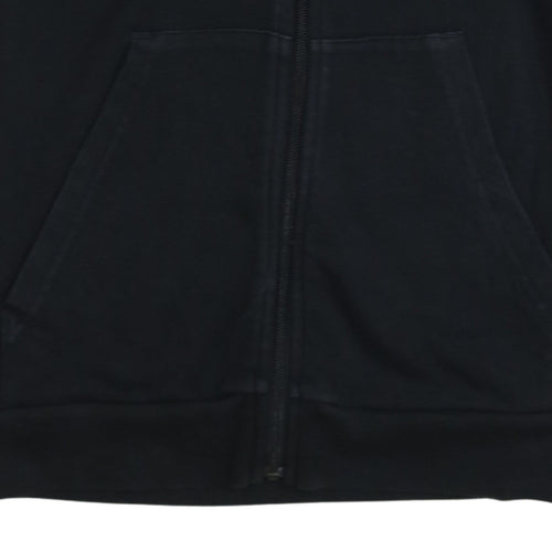Adidas Boys Black Full Zip Hoodie 13-14 Years Sportswear Lightweight Hoodie