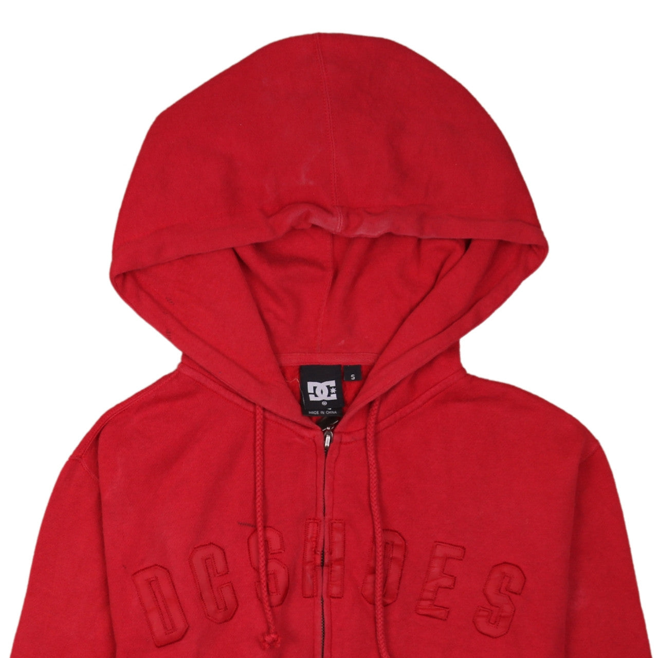 DC Shoes Men's Red Full Zip Hoodie Size S Skate Style