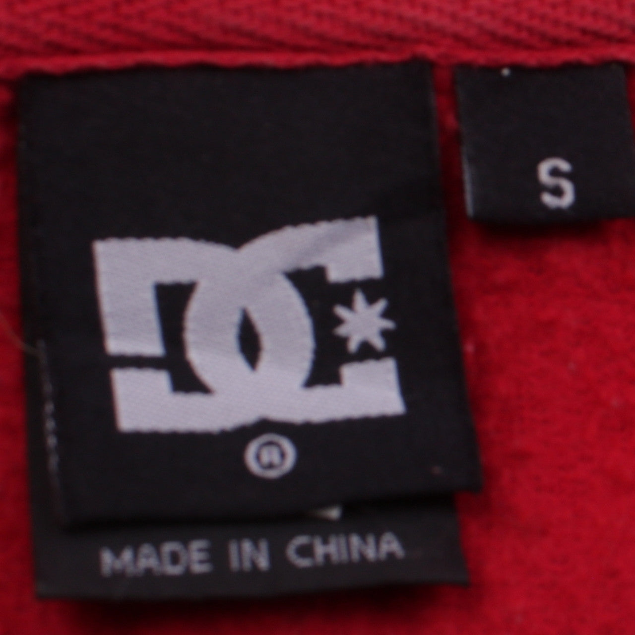 DC Shoes Men's Red Full Zip Hoodie Size S Skate Style