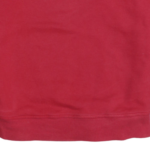 Tommy Hilfiger Men's Red Small Crew Neck Cotton Sweatshirt
