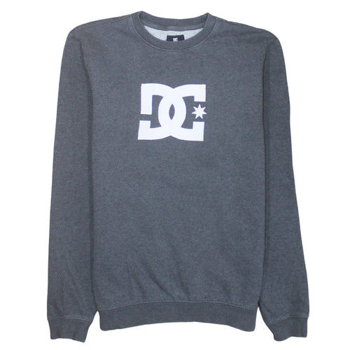 DC Boys Grey Fleece Crew Neck Logo Sweatshirt XL 16 Years