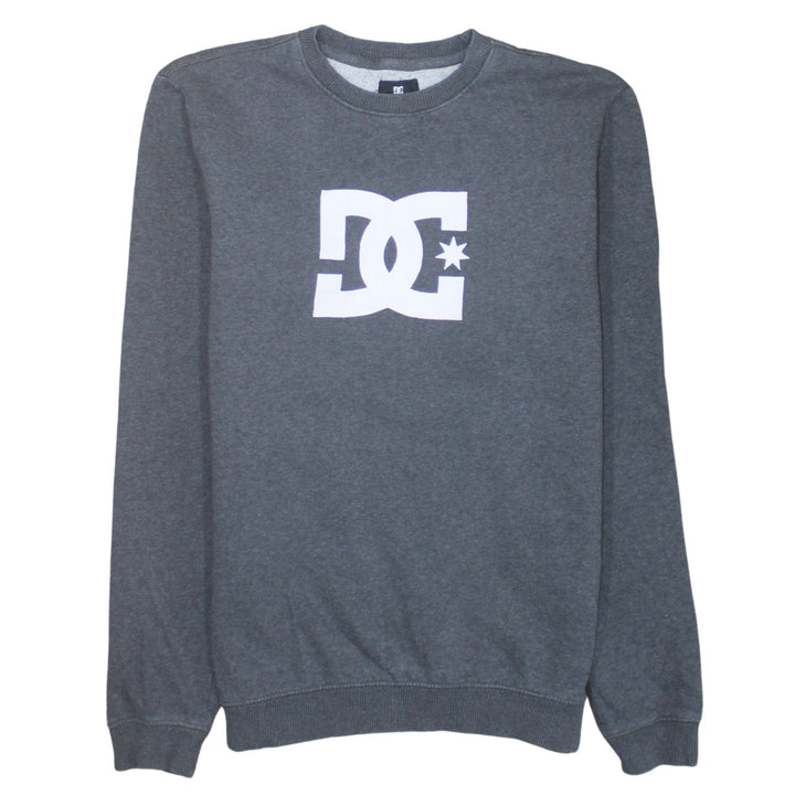 DC Boys Grey Fleece Crew Neck Logo Sweatshirt XL 16 Years