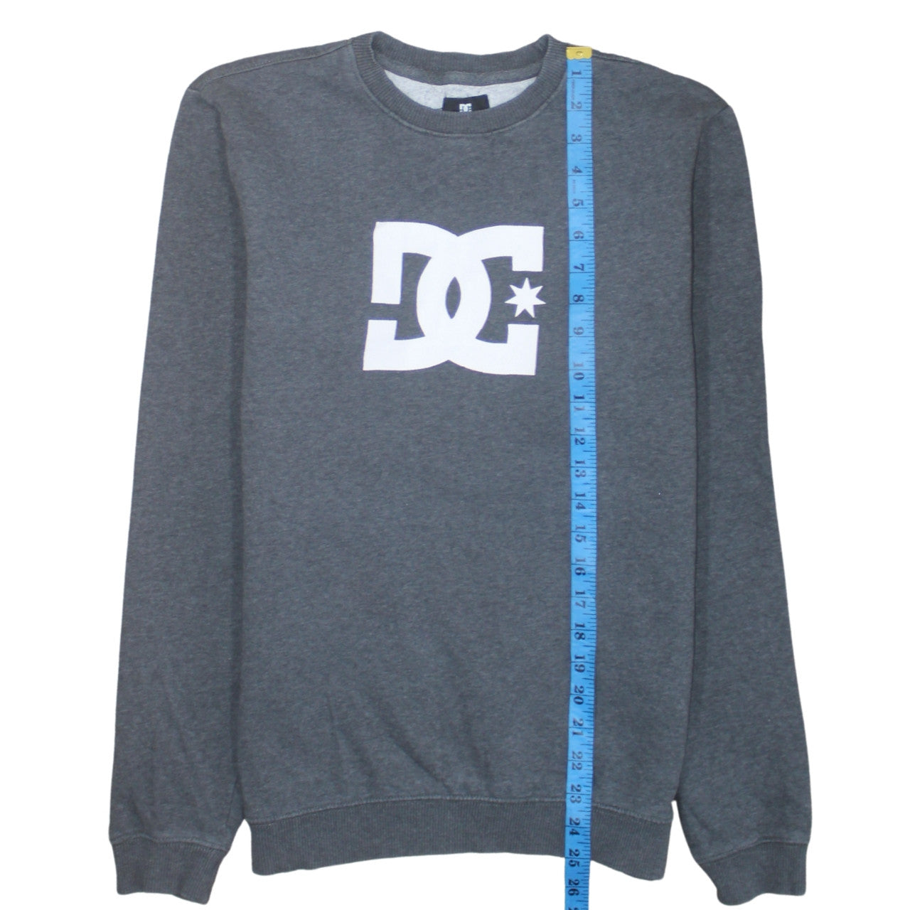 DC Boys Grey Fleece Crew Neck Logo Sweatshirt XL 16 Years