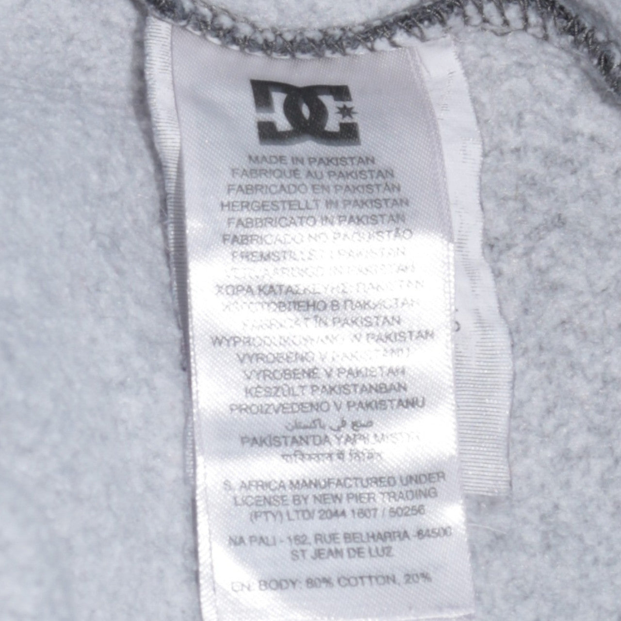 DC Boys Grey Fleece Crew Neck Logo Sweatshirt XL 16 Years