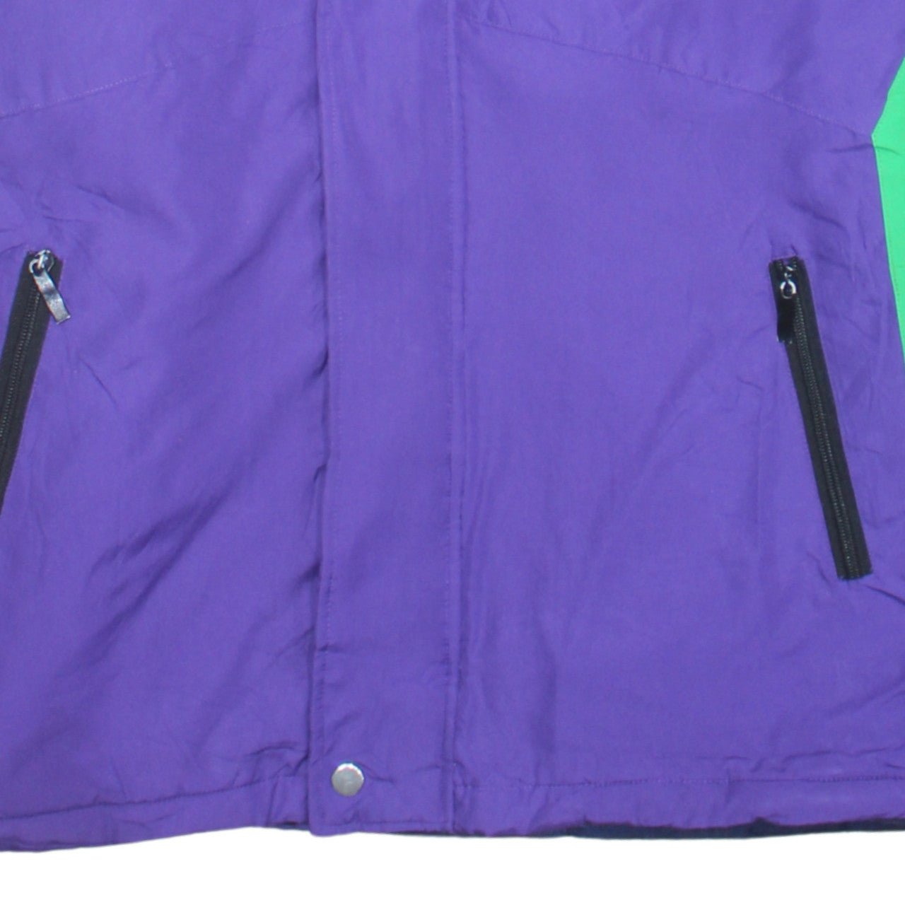 Longdan Men's Purple Green XL Ski Jacket Hooded Waterproof Winter Coat