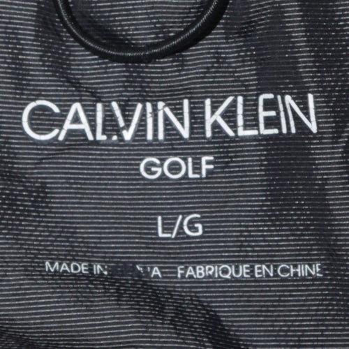 Calvin Klein Men’s Black Golf Bomber Jacket L Full Zip Lightweight