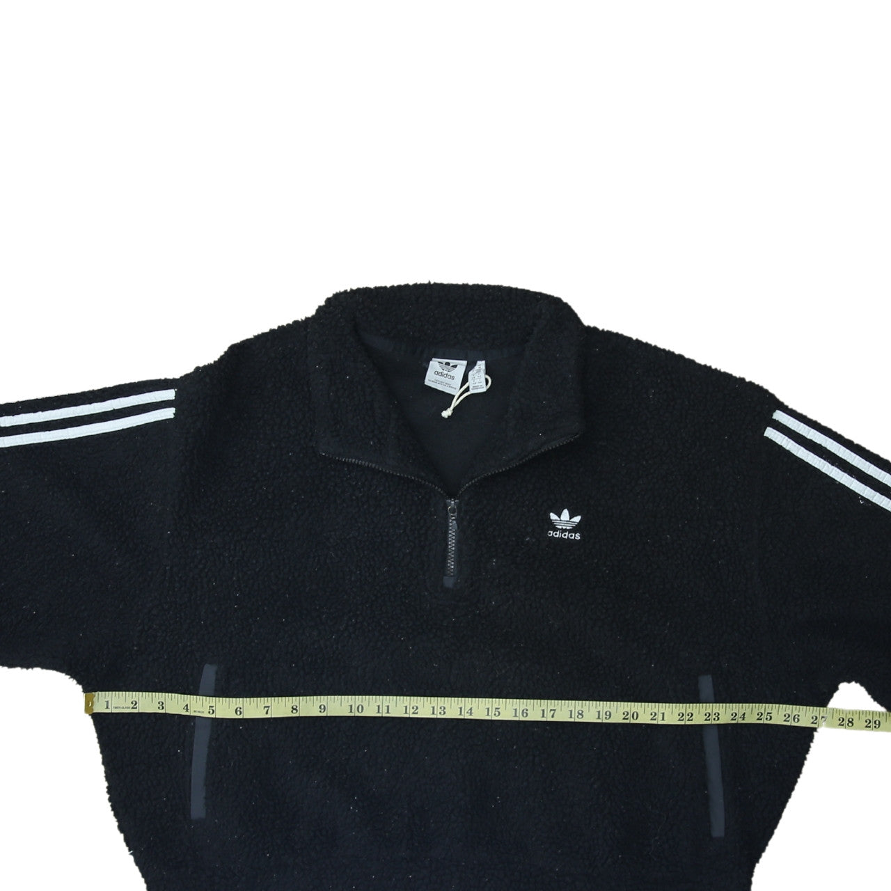 Adidas Womens Black M 1/2 Zip Fleece Sweatshirt Pullover