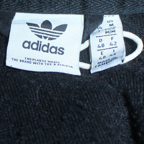 Adidas Womens Black M 1/2 Zip Fleece Sweatshirt Pullover