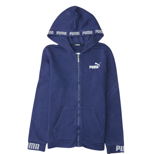 Puma Boys Navy Blue Full Zip Hoodie XL 13-14 Years Hooded Sweatshirt