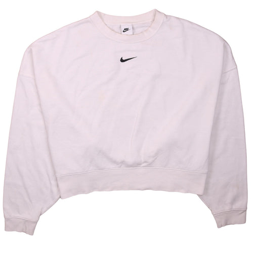 Nike Women’s White Crew Neck Pullover Sweatshirt Size L