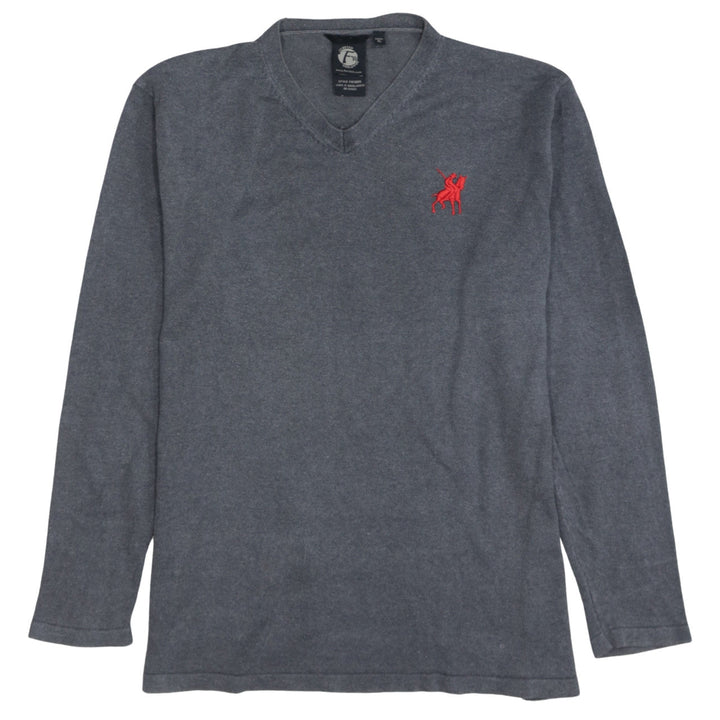 Fersten Worldwide Womens Grey V-Neck Long Sleeve Pullover Jumper XL