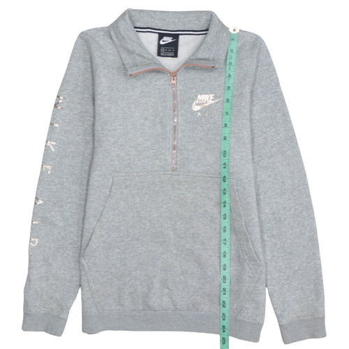 Nike Air Women's Grey 1/4 Zip Pullover Sweatshirt XS