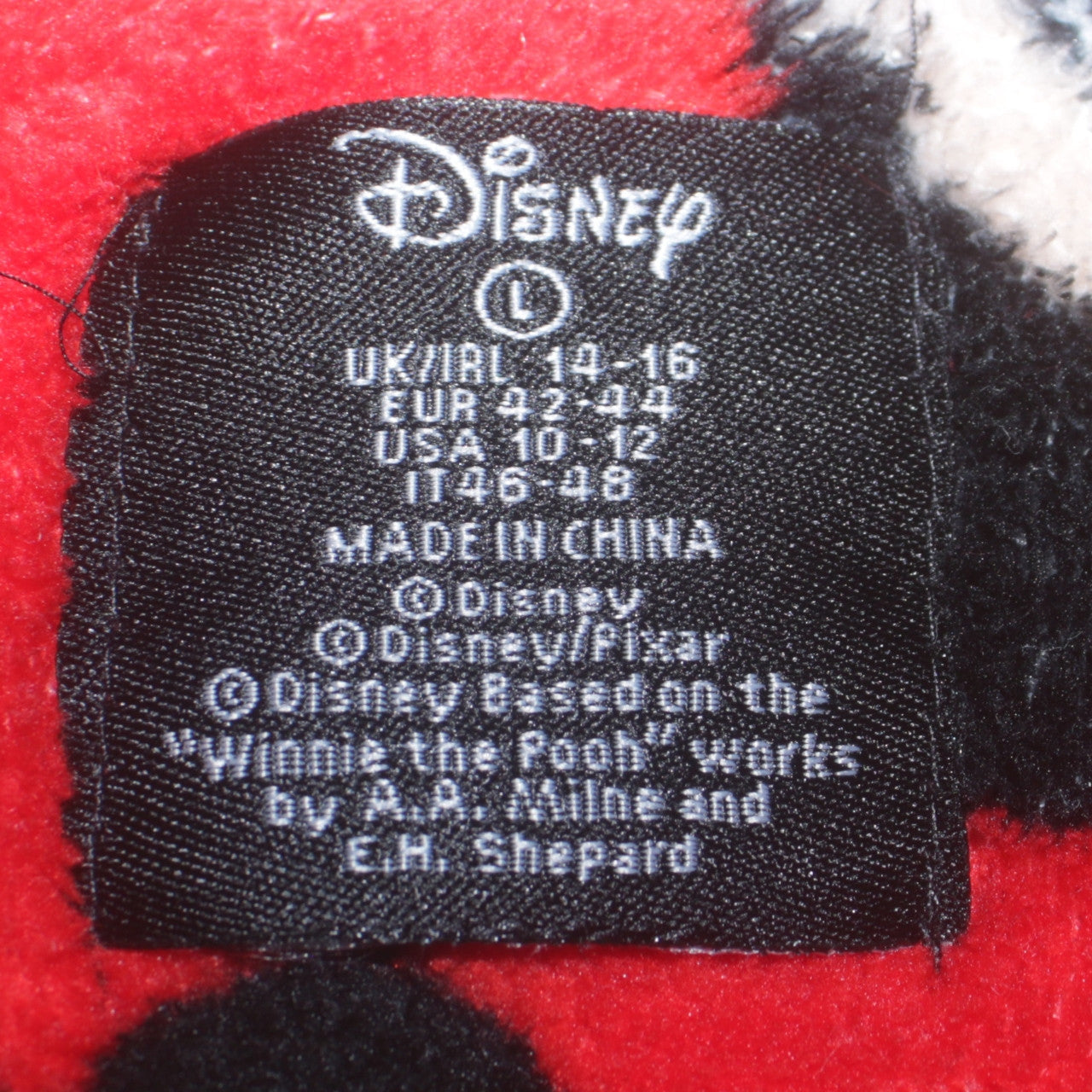 Disney Women Grey Mickey Mouse Fleece Pyjama Top L Long Sleeve Winter
