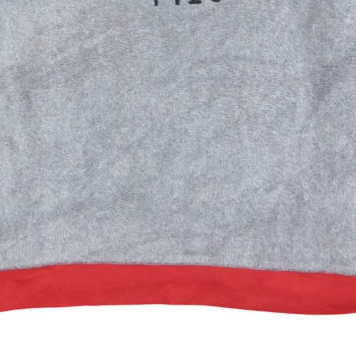 Disney Women Grey Mickey Mouse Fleece Pyjama Top L Long Sleeve Winter