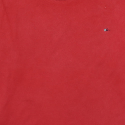 Tommy Hilfiger Red Long Sleeve Crew Neck Cotton T-Shirt 2XL