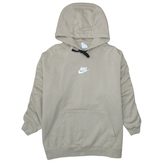 Nike Women’s Beige Pullover Hoodie XL Cotton Blend Casual Sweatshirt