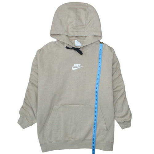 Nike Women’s Beige Pullover Hoodie XL Cotton Blend Casual Sweatshirt