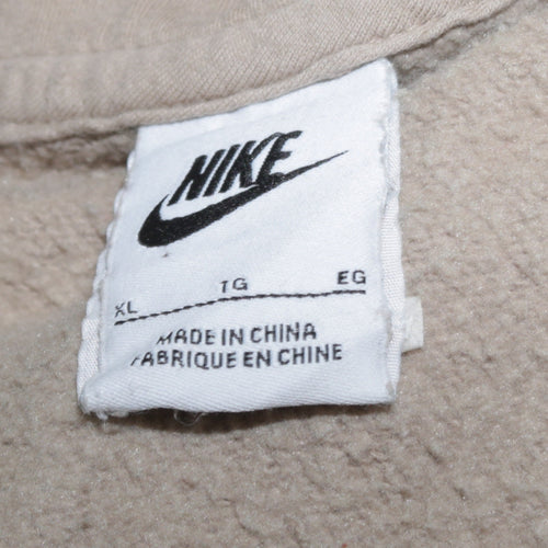 Nike Women’s Beige Pullover Hoodie XL Cotton Blend Casual Sweatshirt