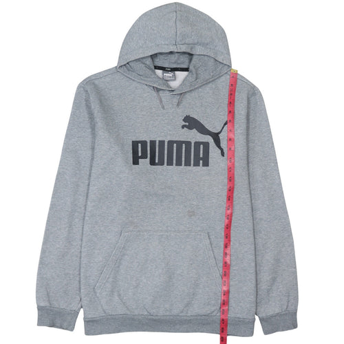 Puma Men’s Grey 2XL Pullover Hoodie with Logo Graphic