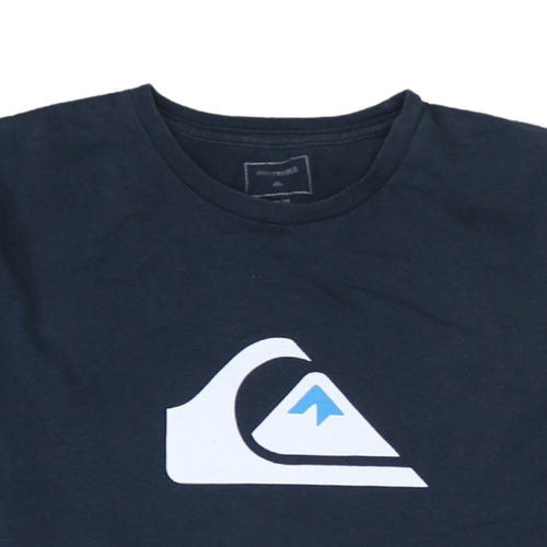 Quiksilver Men's Blue Short Sleeve Cotton Graphic T-Shirt M