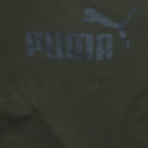 Puma Men's Green Small Crew Neck Pullover Sweatshirt